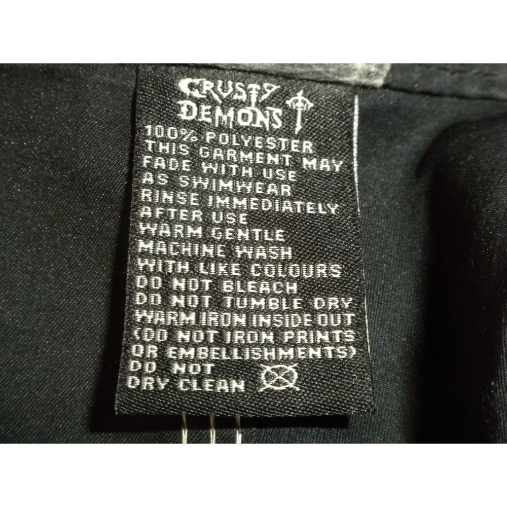 Crusty Demons Board Shorts 38 Black 90s Freestyle MotoX Metal Mulisha Streetwear - Picture 7 of 12